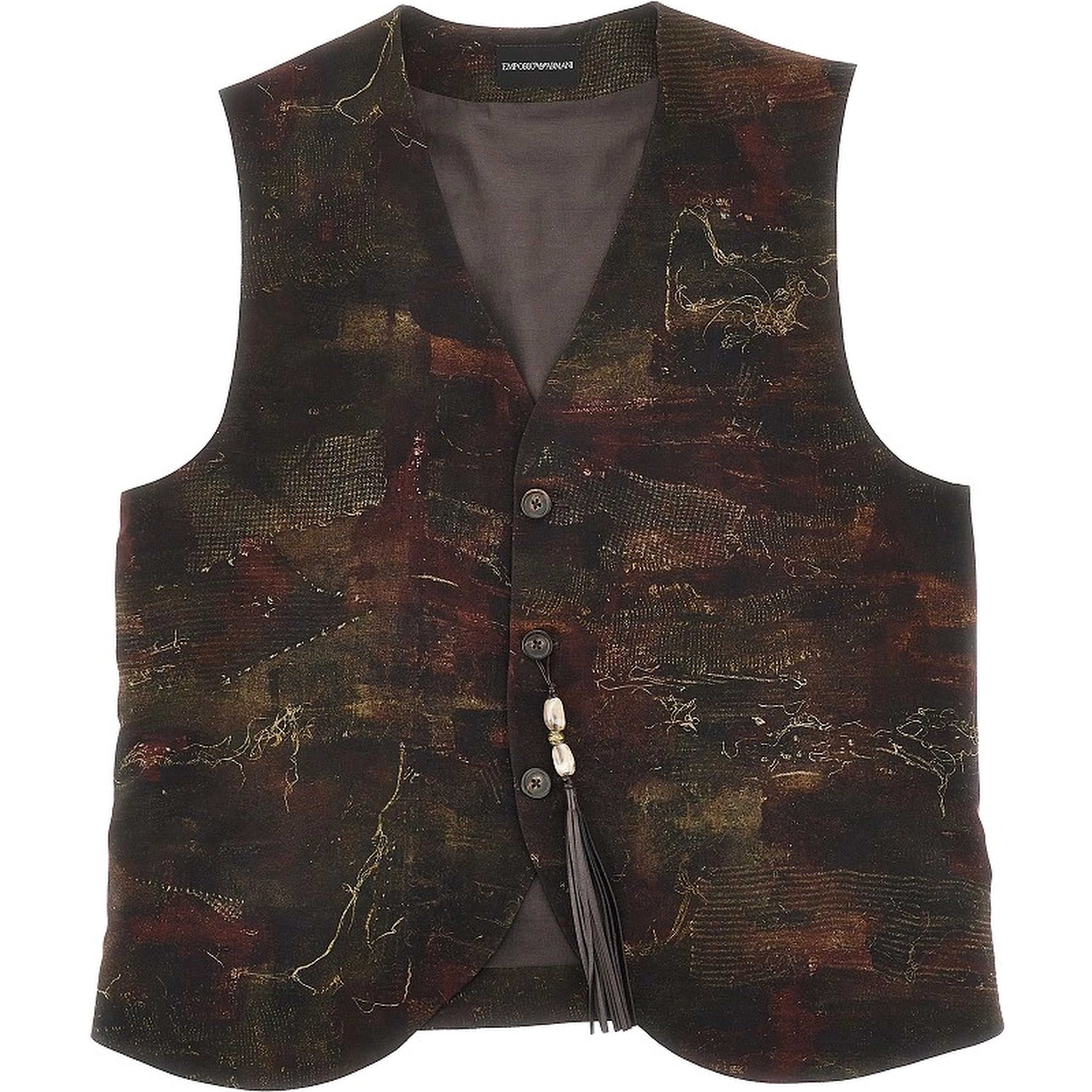 Printed cupro vest