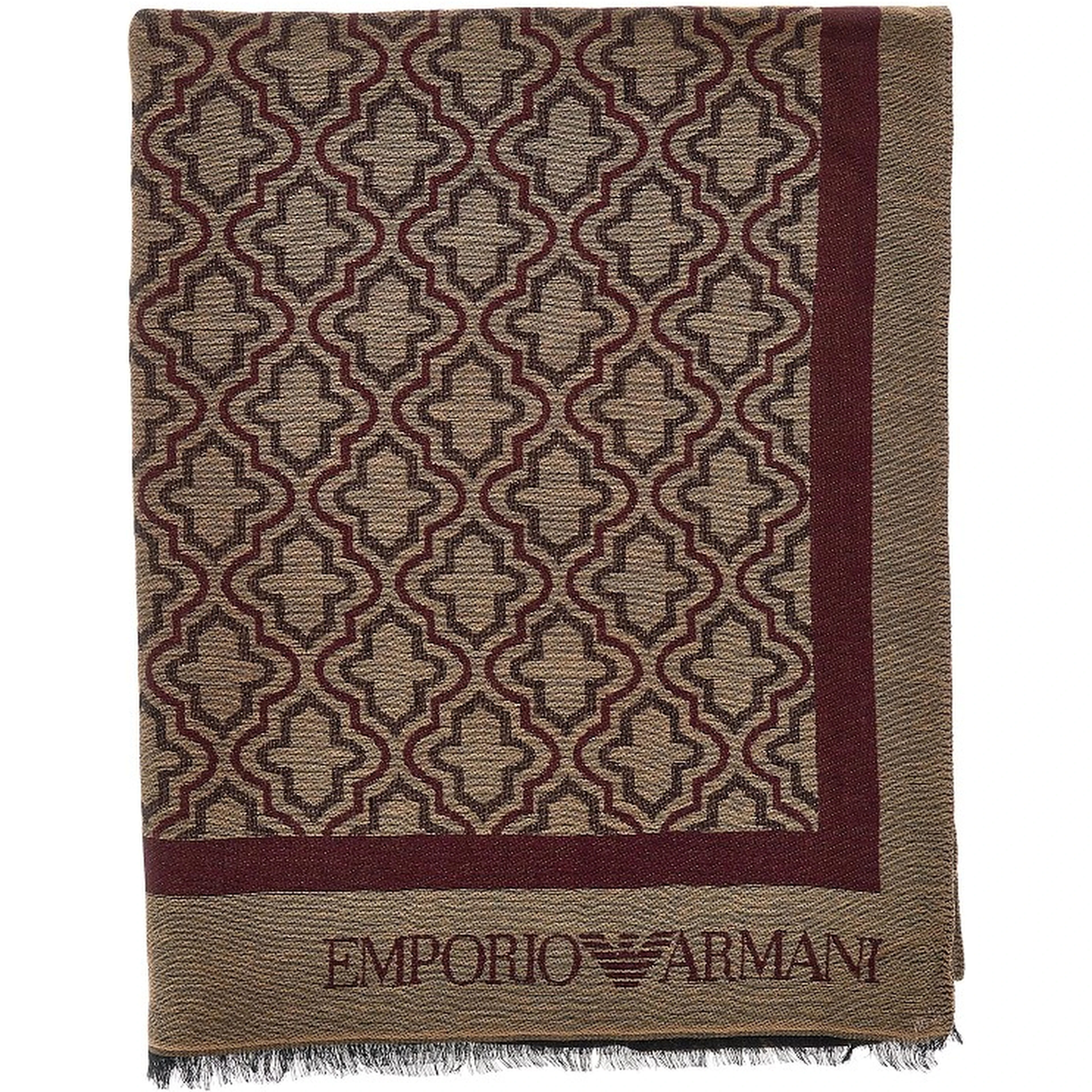 Viscose and modal scarf with jacquard motif
