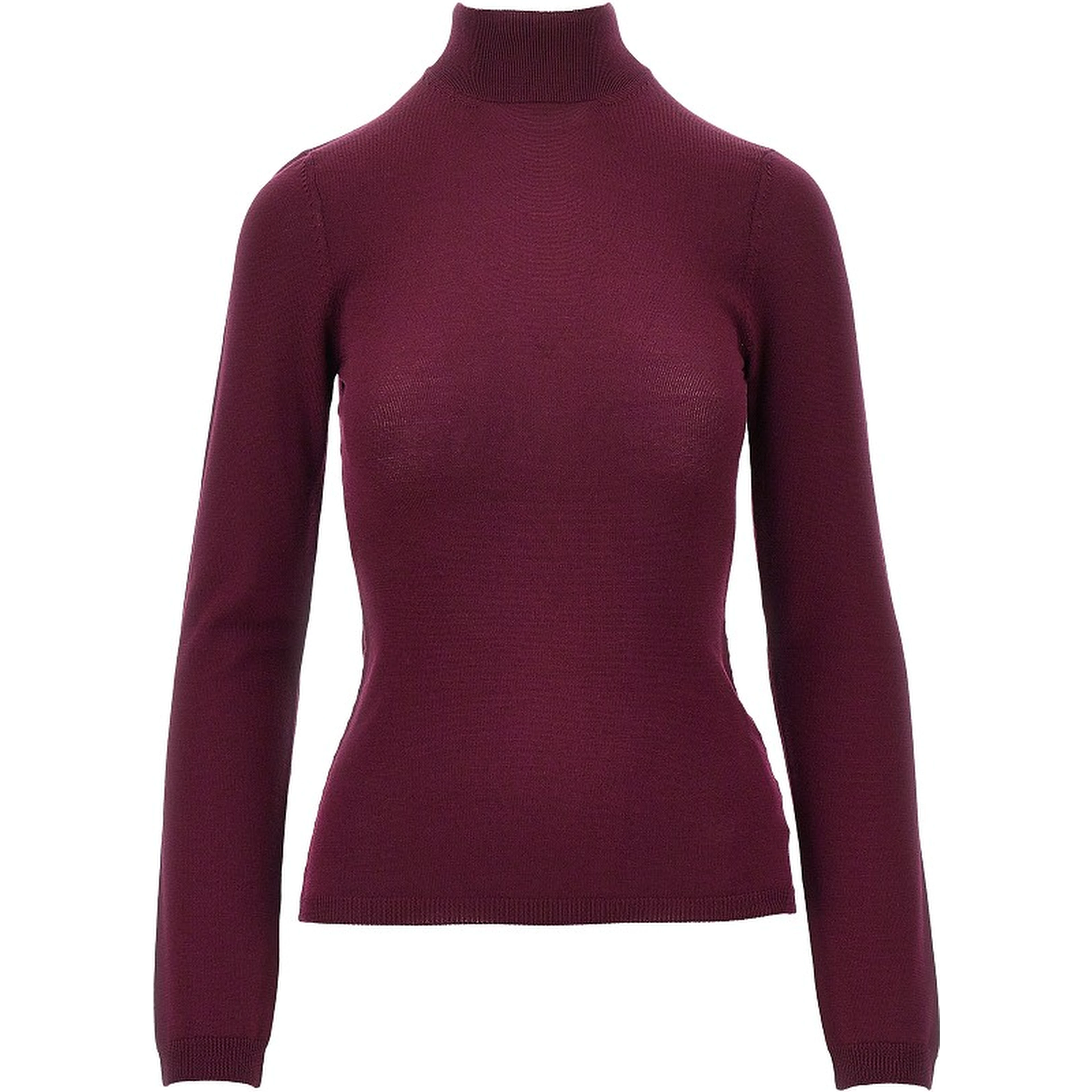 Wool sweater with back slash