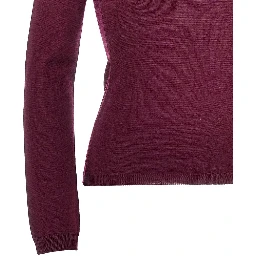 Wool sweater with back slash