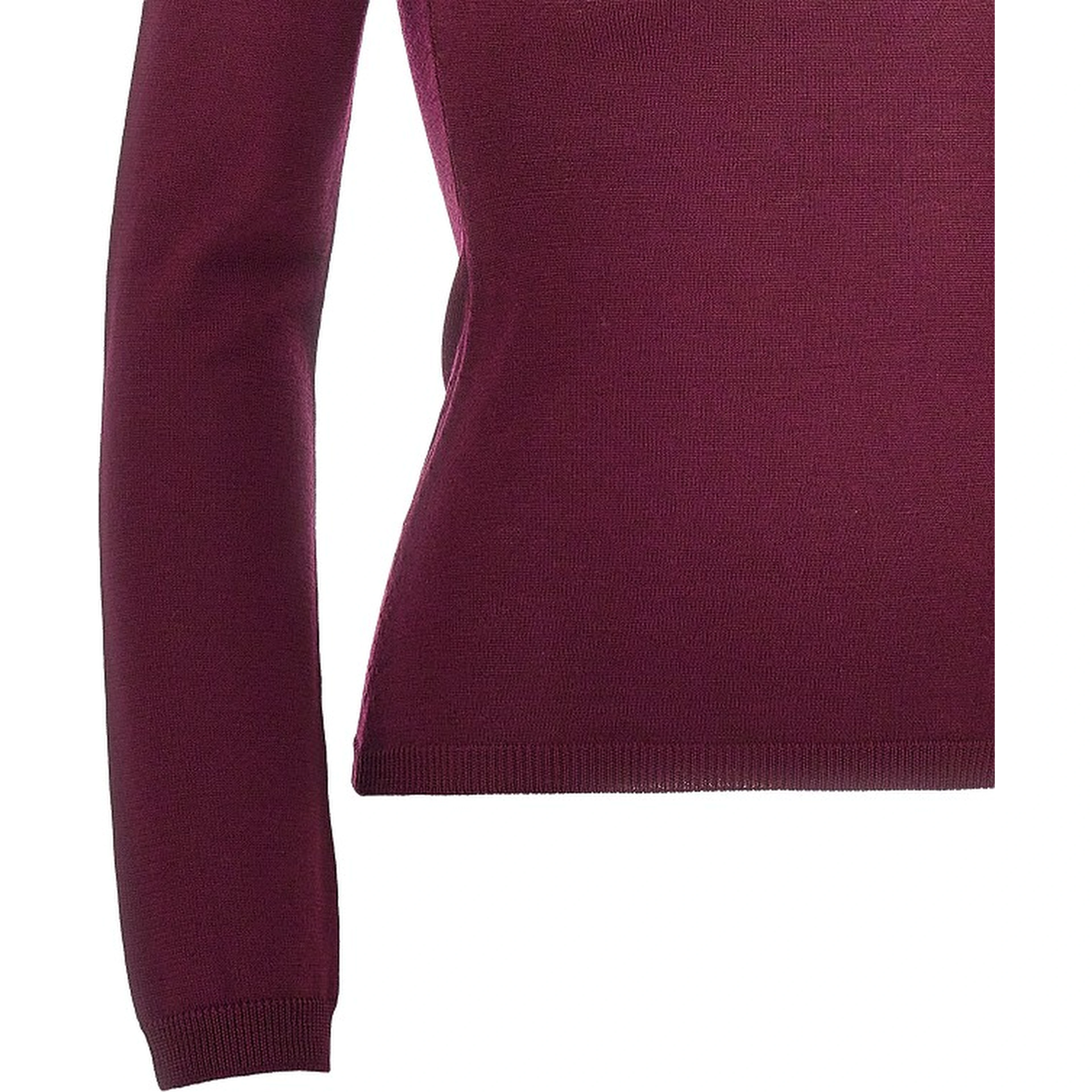 Wool sweater with back slash