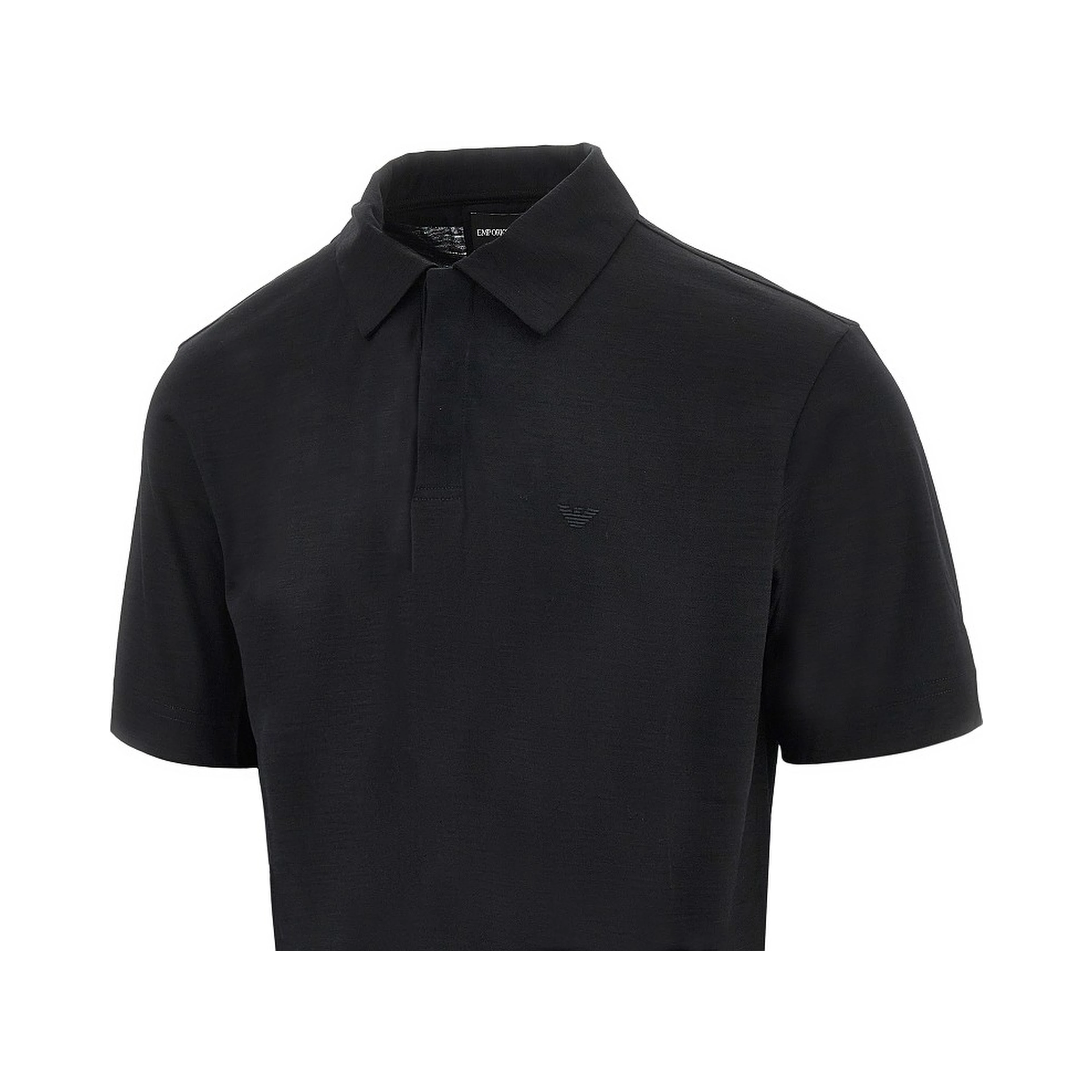 Wool jersey polo shirt