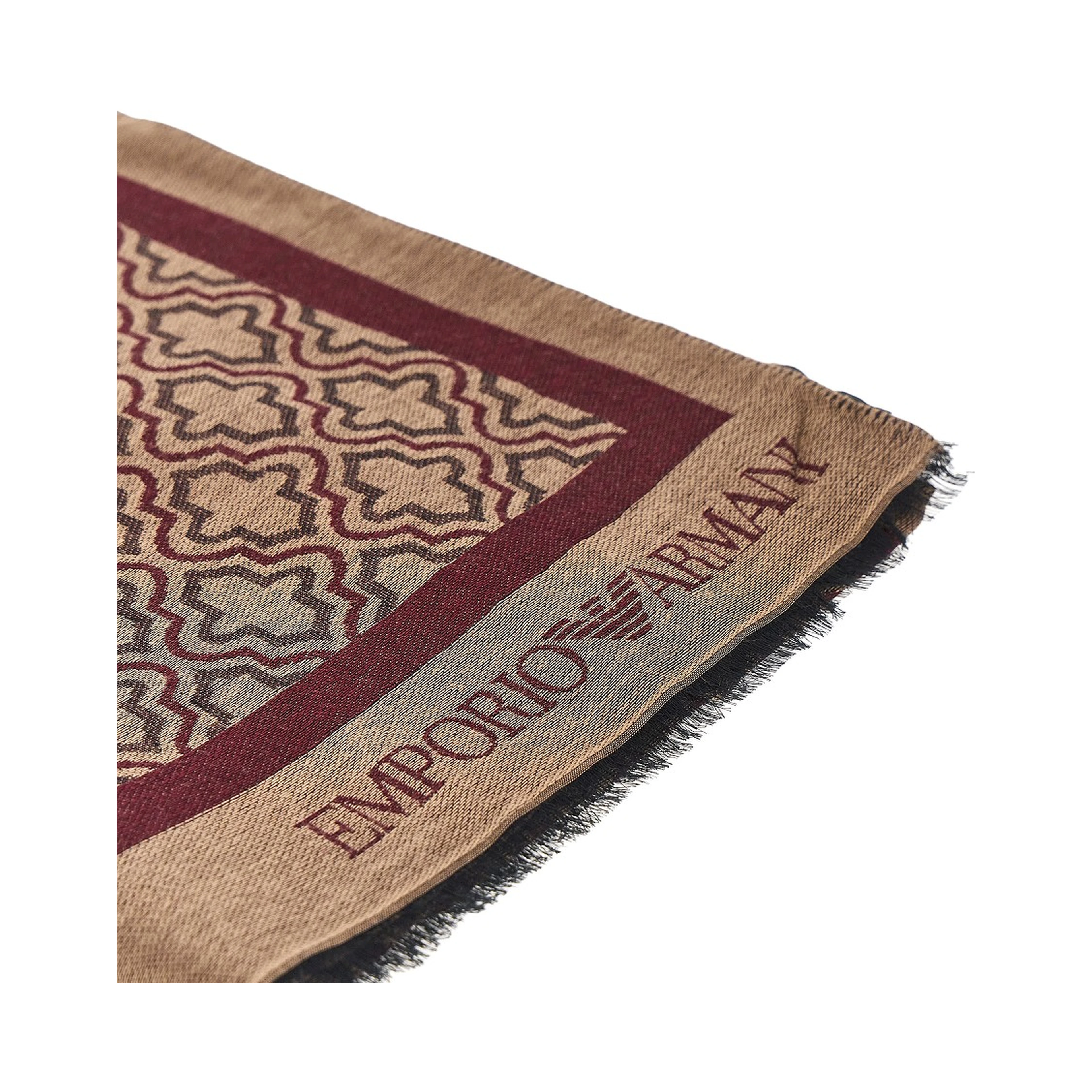 Viscose and modal scarf with jacquard motif