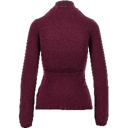 Wool sweater with back slash