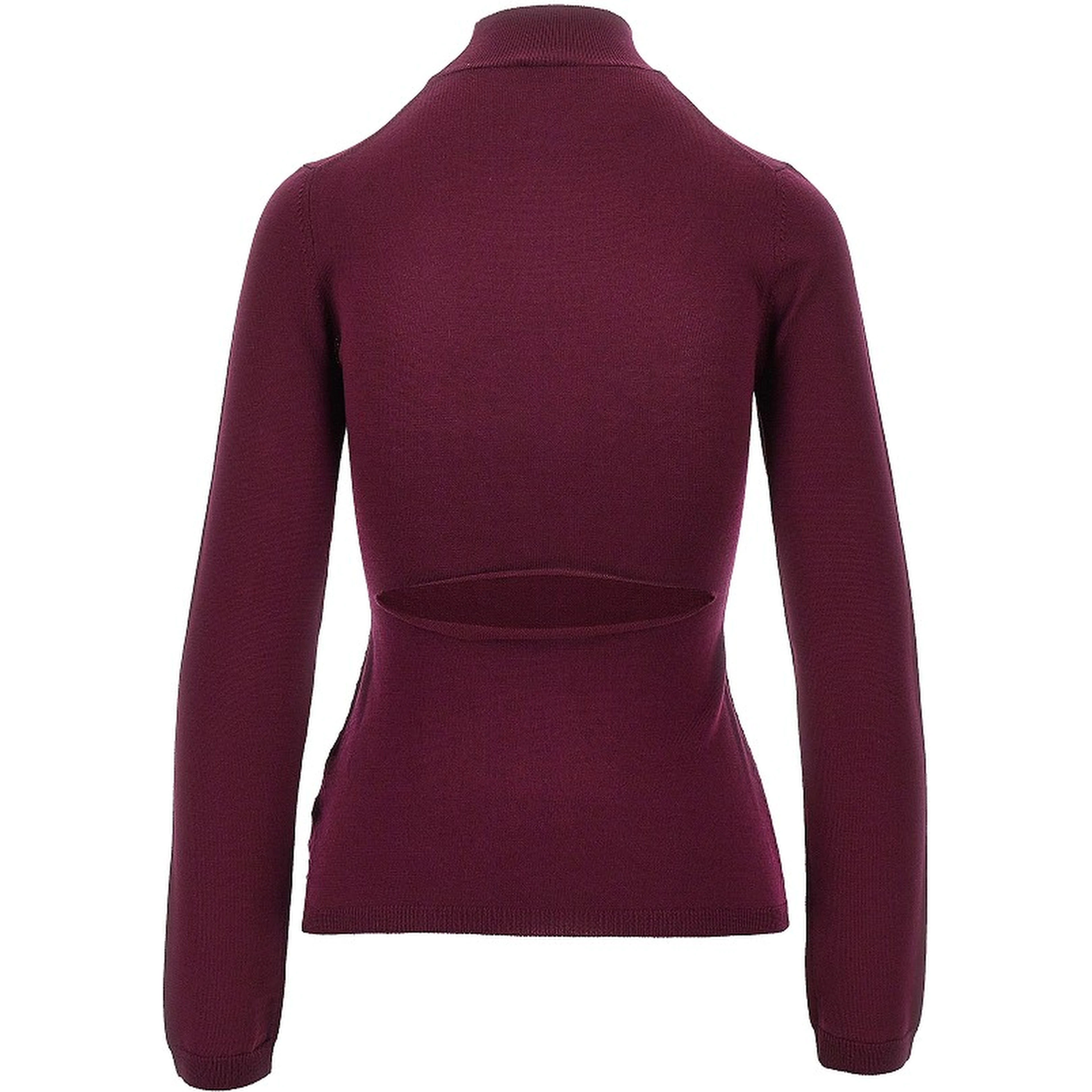 Wool sweater with back slash