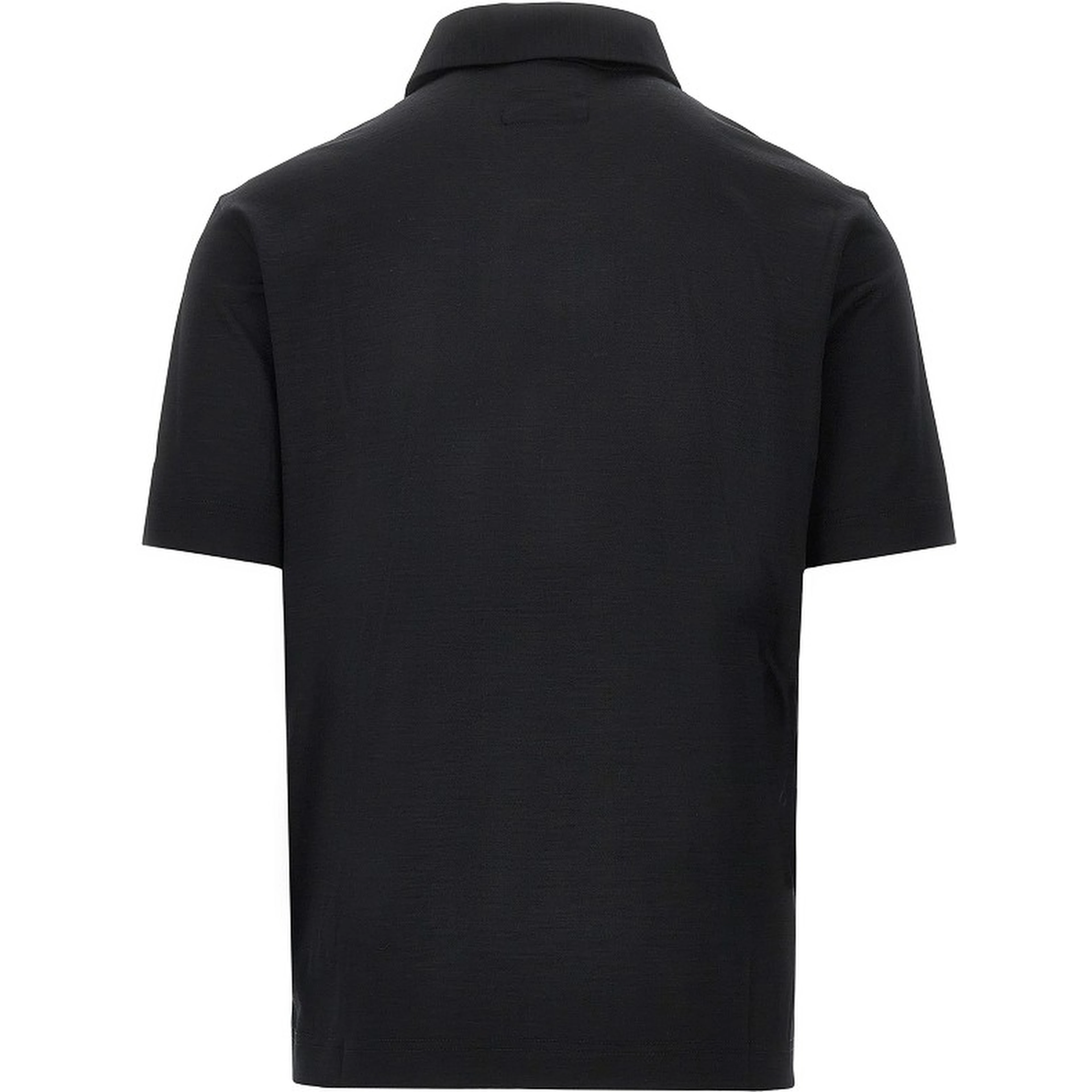 Wool jersey polo shirt