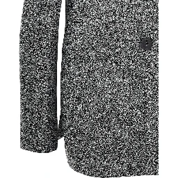 Mouliné fabric double-breasted jacket