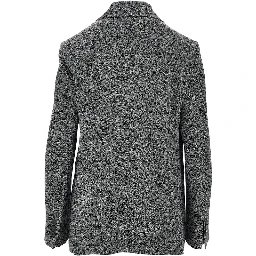 Mouliné fabric double-breasted jacket