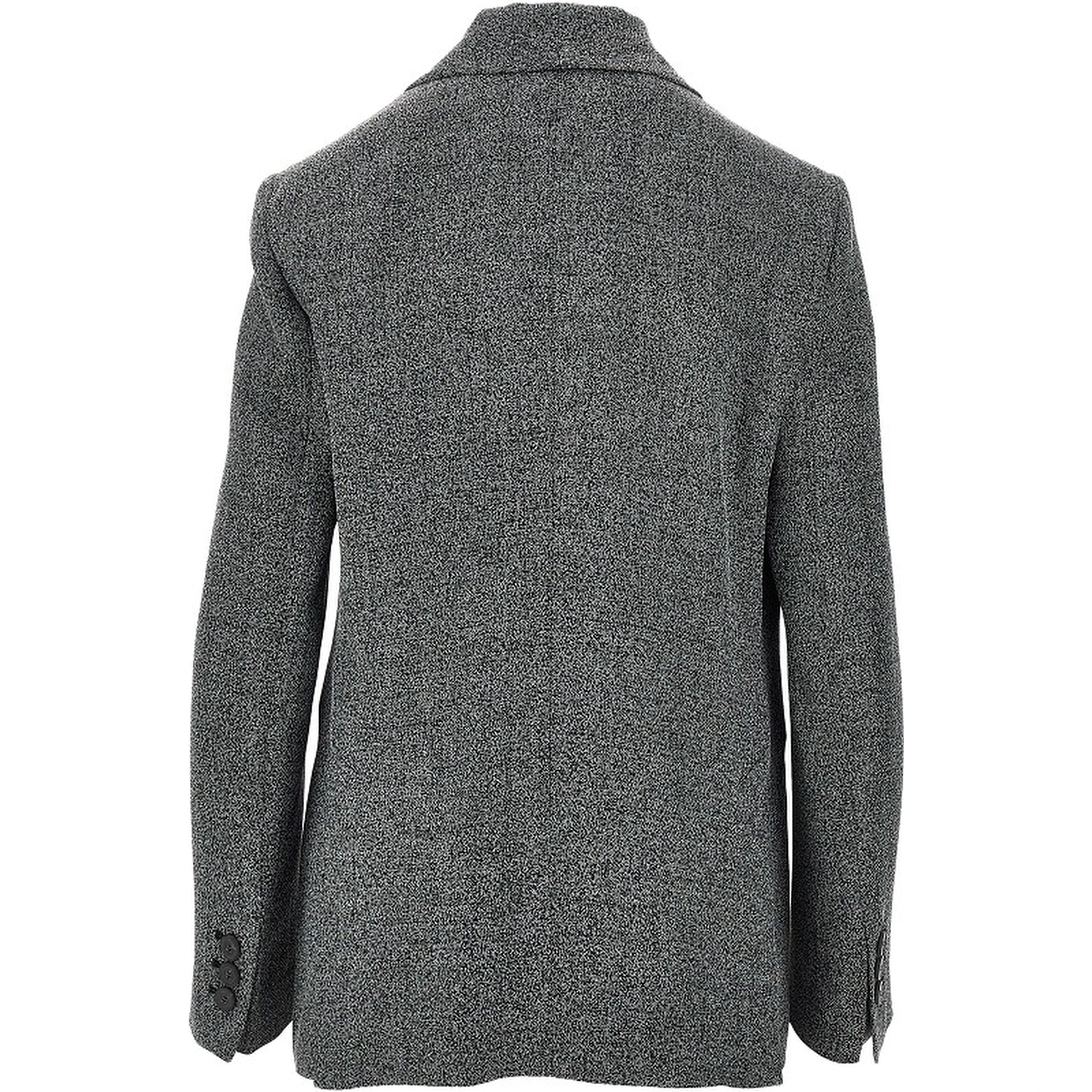 Mouliné fabric double-breasted jacket