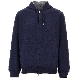 Double jersey full-zip hoodie