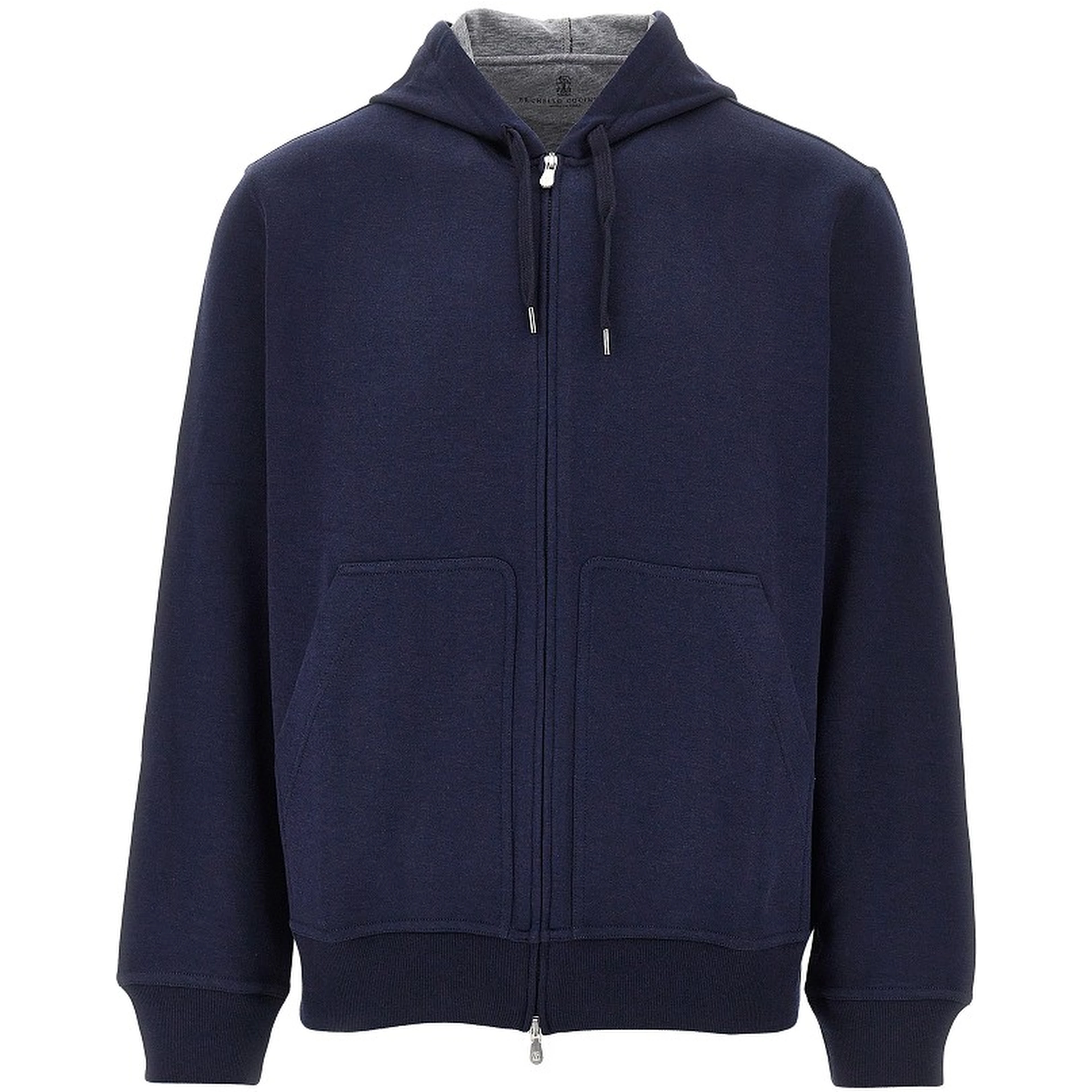 Double jersey full-zip hoodie