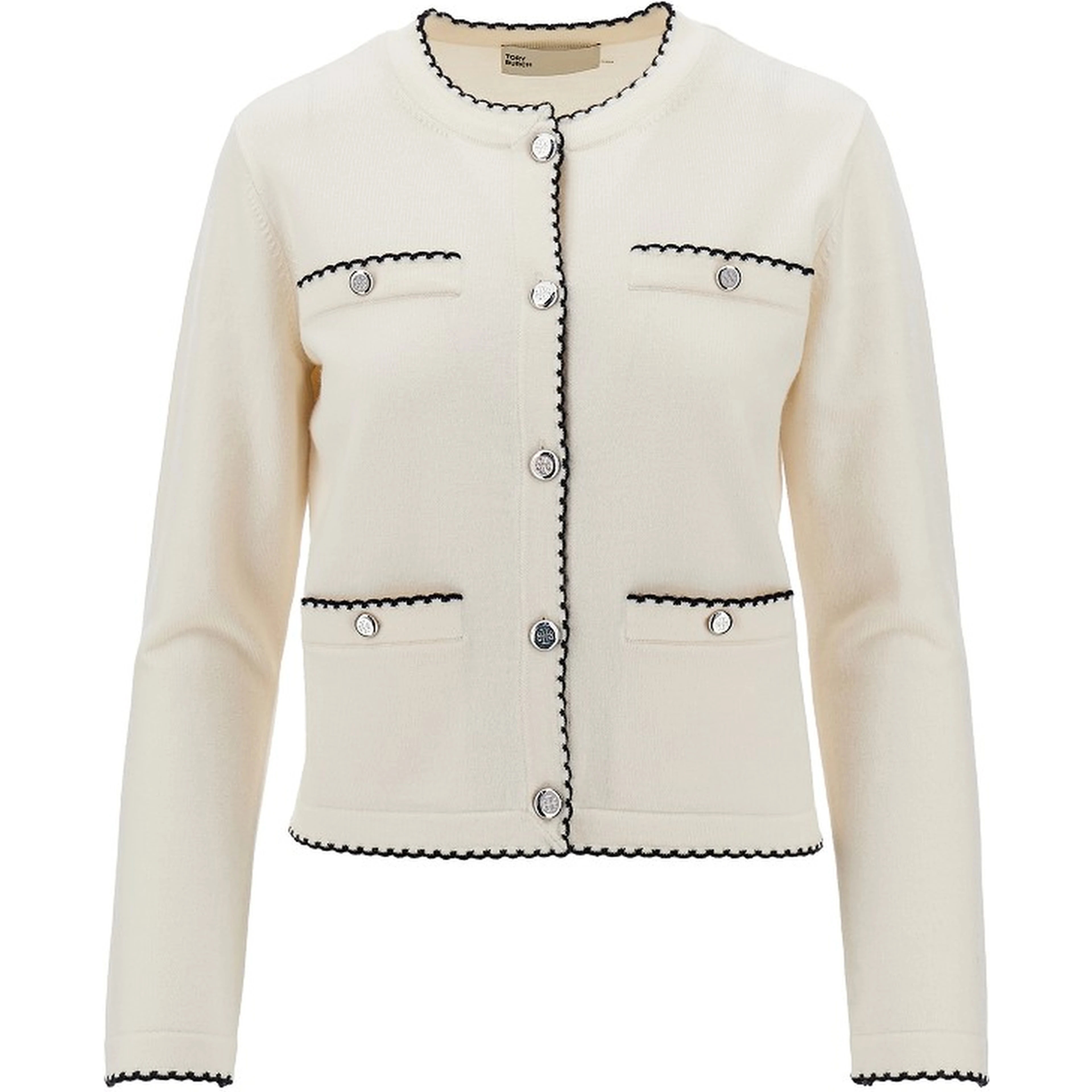 'Kendra' cardigan with scalloped edges