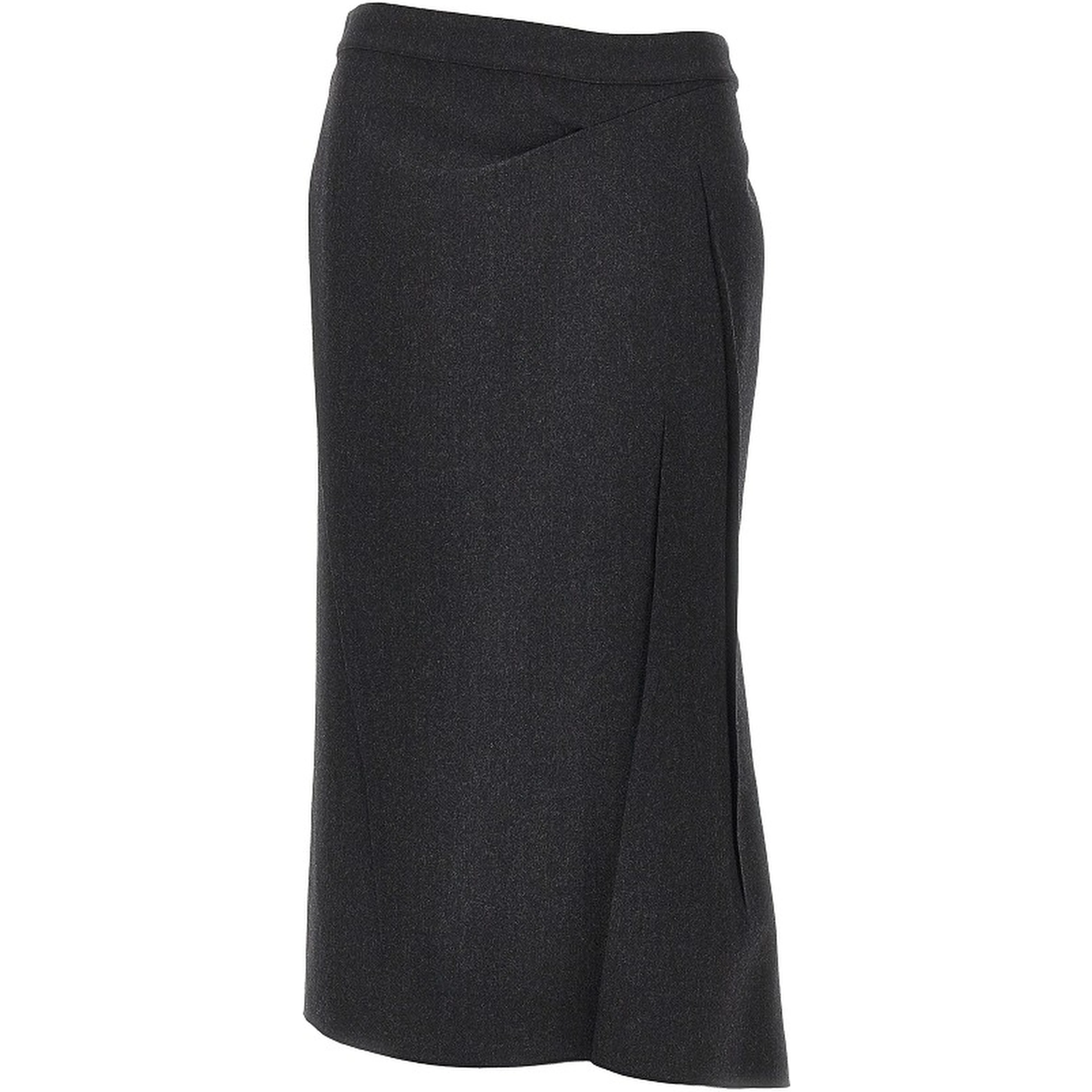 Pressed flannel midi skirt
