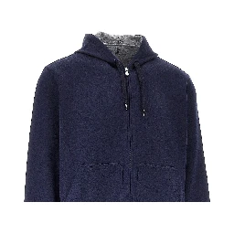 Double jersey full-zip hoodie