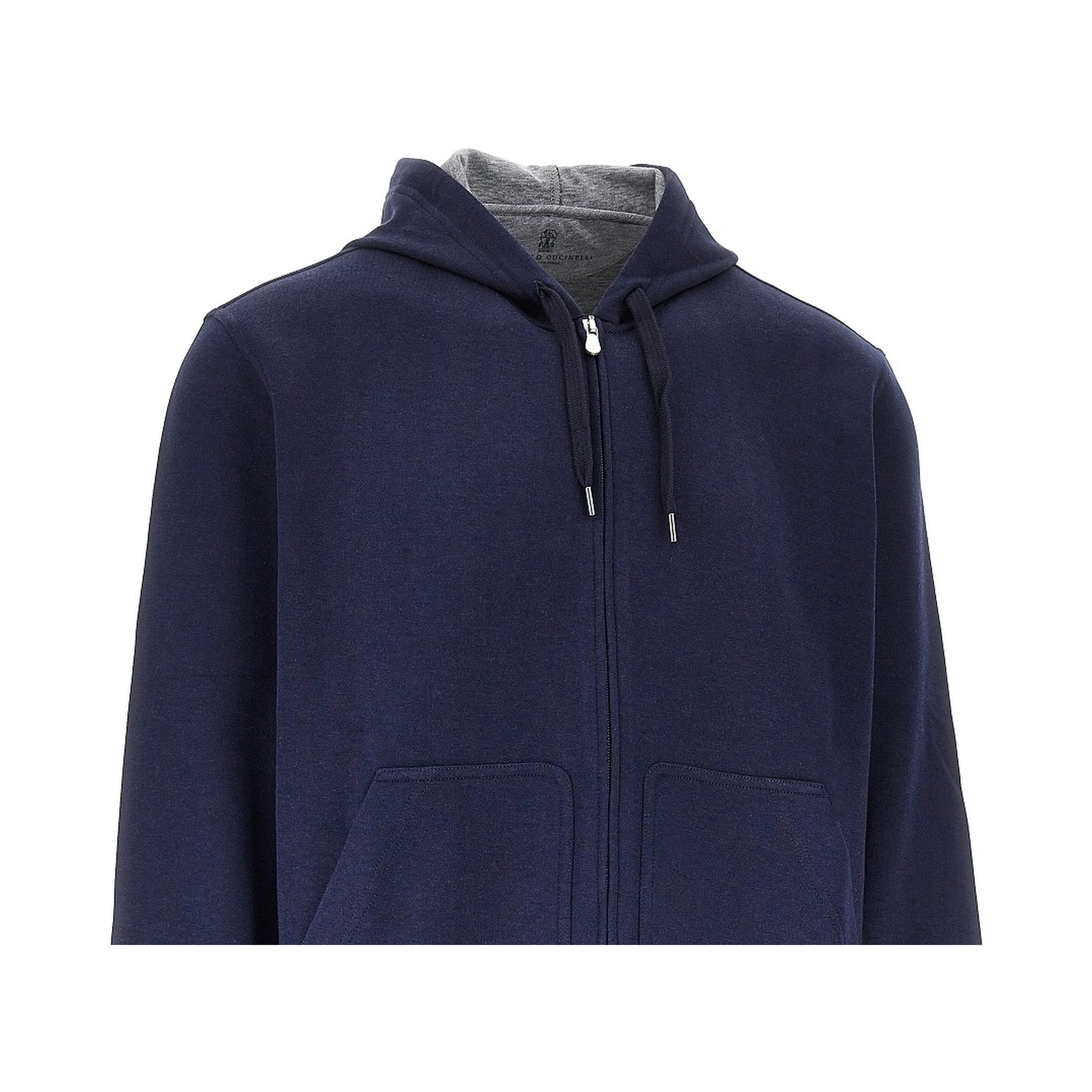 Double jersey full-zip hoodie