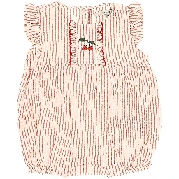 'Ellie' cotton romper suit with embroidery