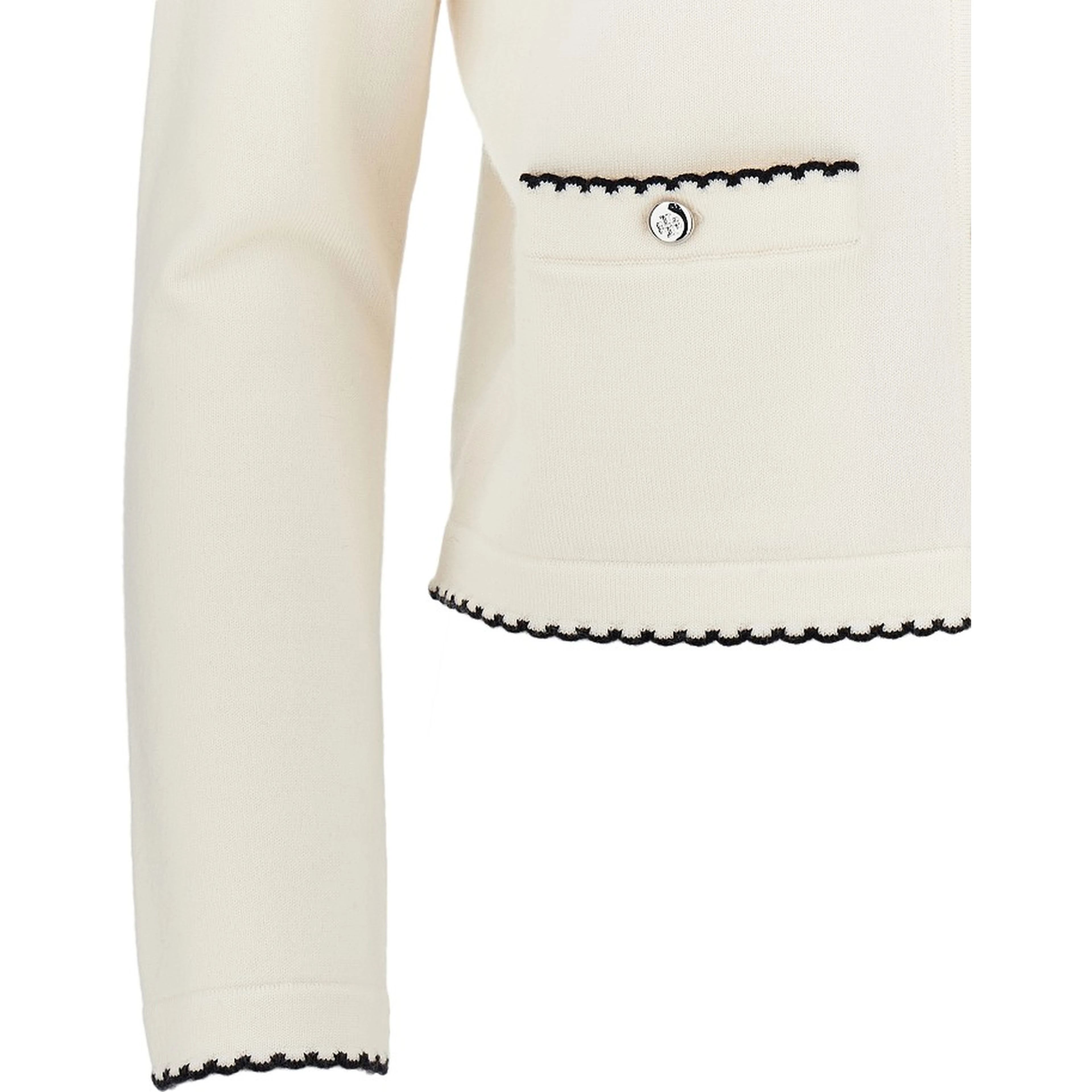 'Kendra' cardigan with scalloped edges