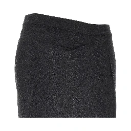 Pressed flannel midi skirt