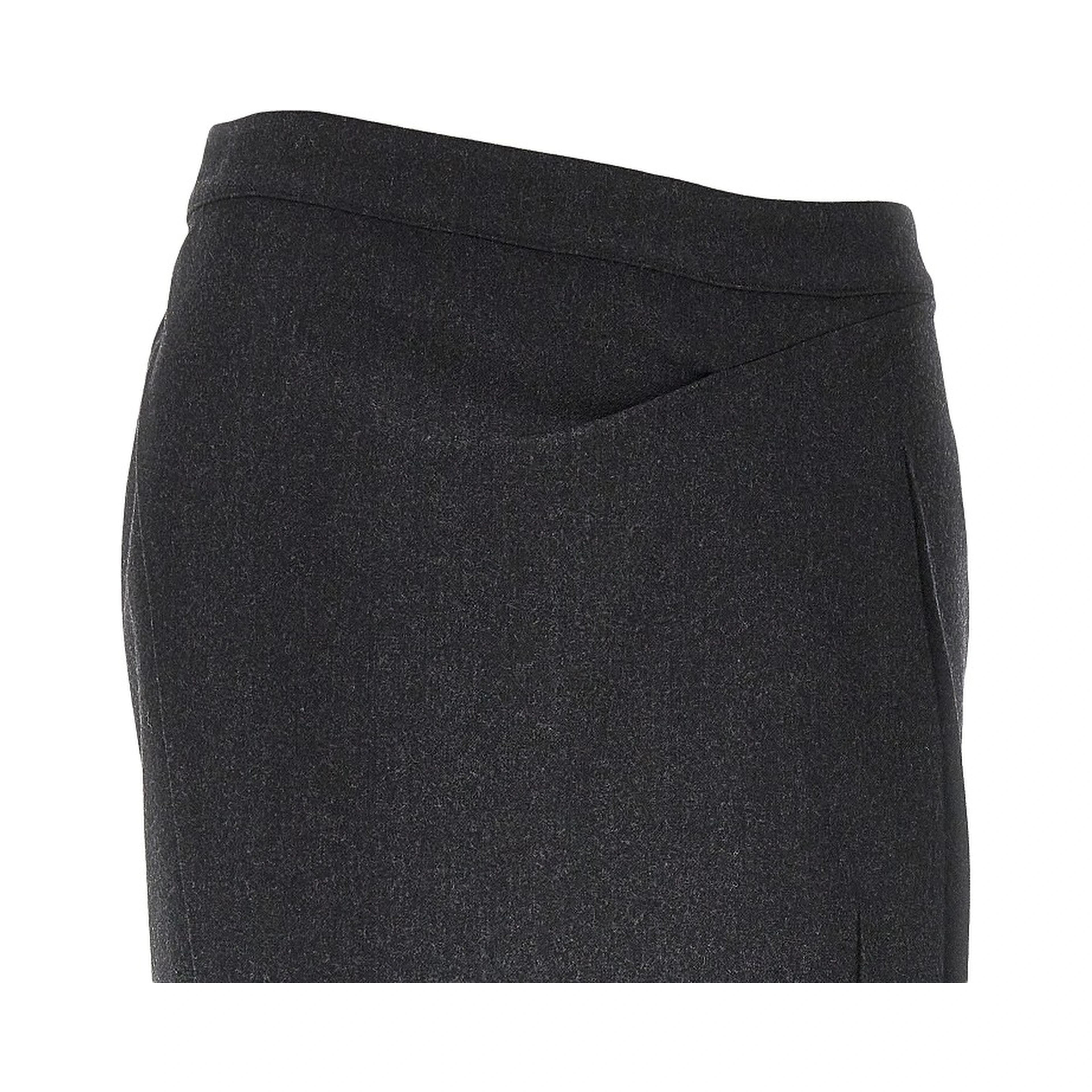 Pressed flannel midi skirt