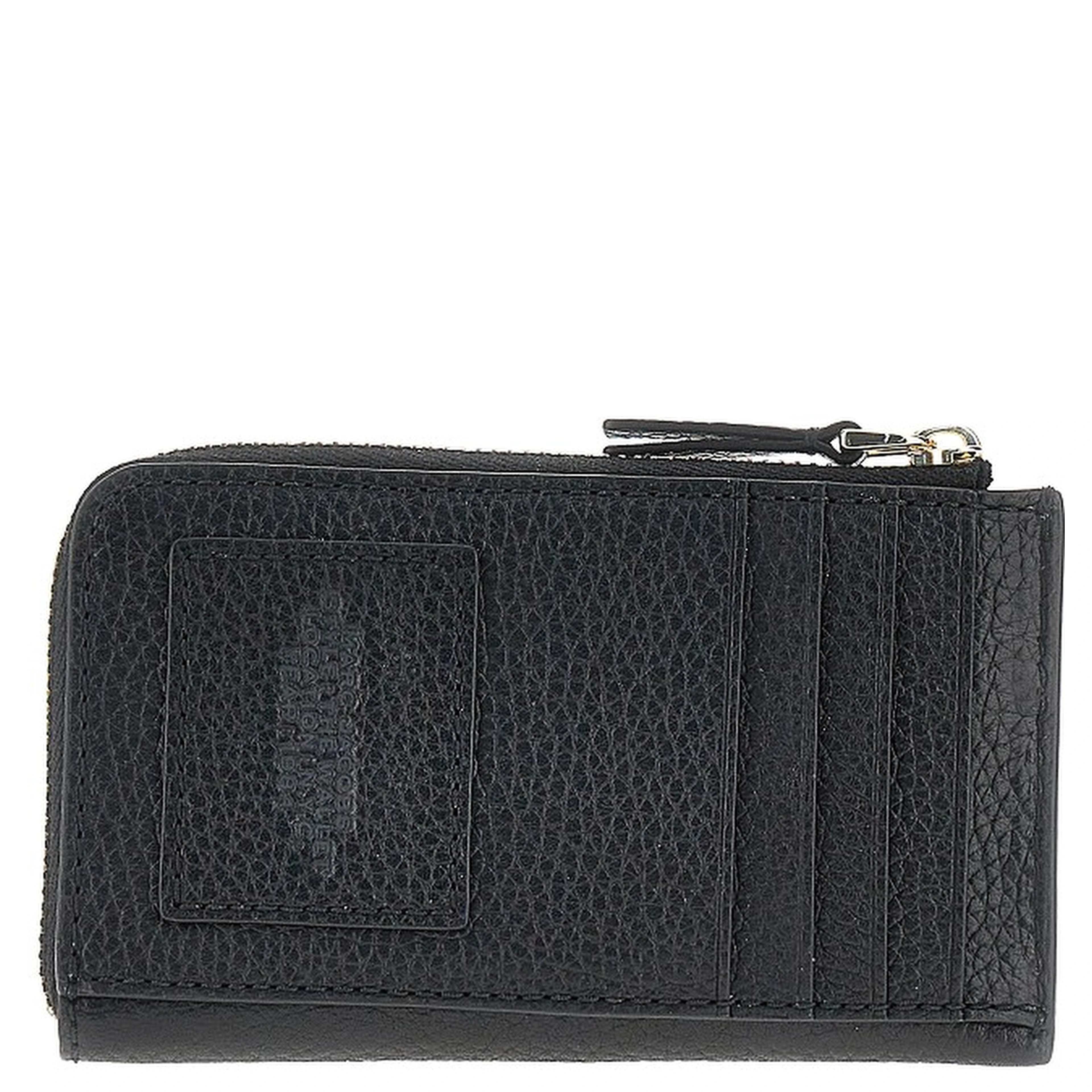 Grained leather zip wallet