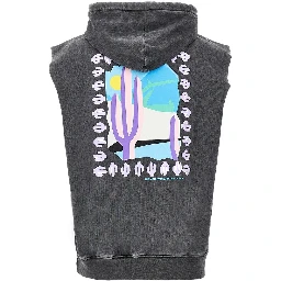 'Cactus' sleeveless hoodie