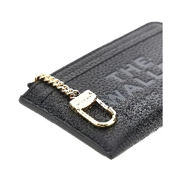 Grained leather zip wallet