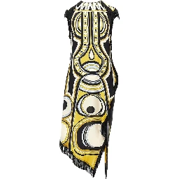 Printed silk 'Scarf' midi dress