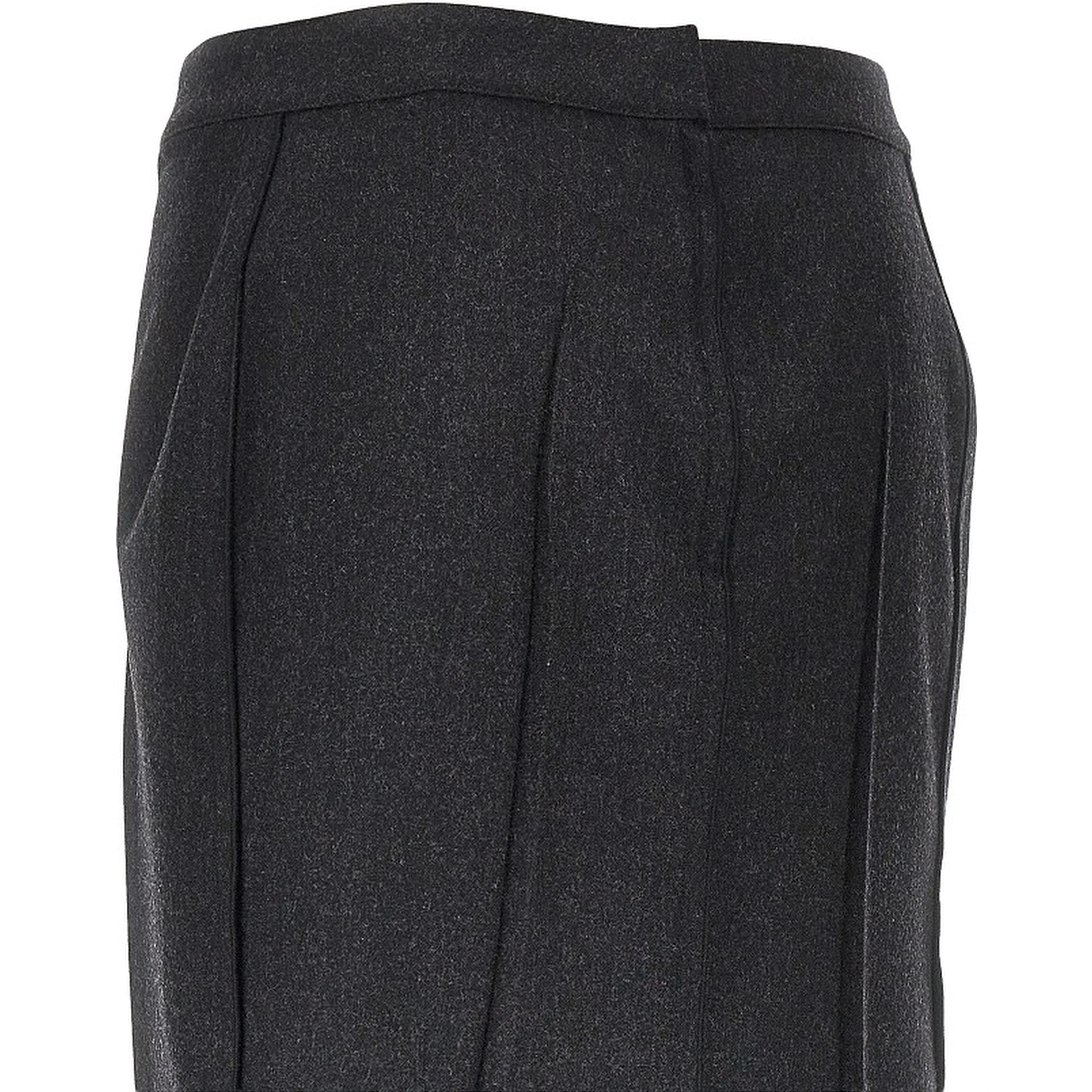 Pressed flannel midi skirt