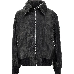 'Dracuflight' leather bomber jacket