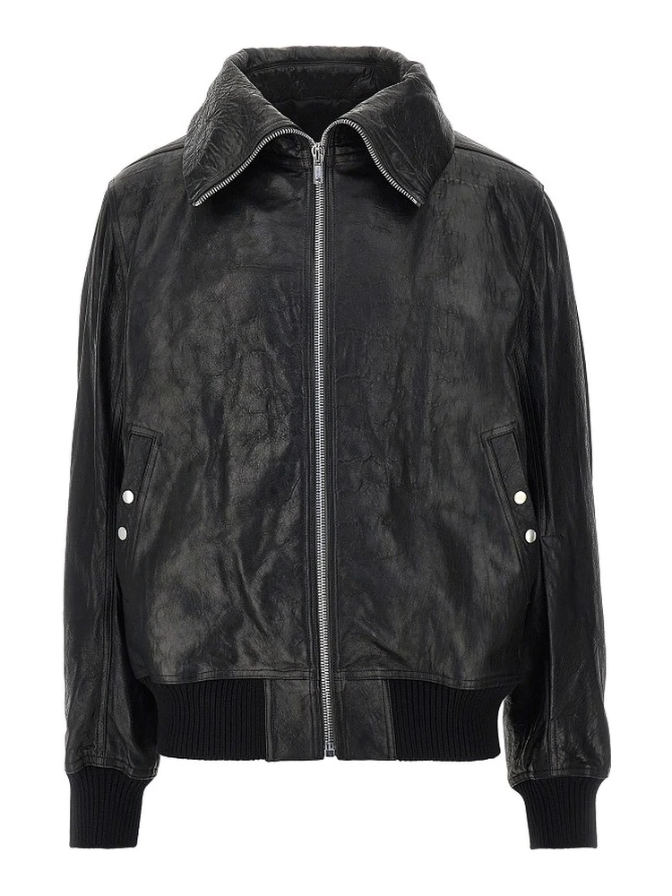 'Dracuflight' leather bomber jacket