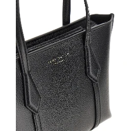 Grained leather 'Perry' mini shopping bag