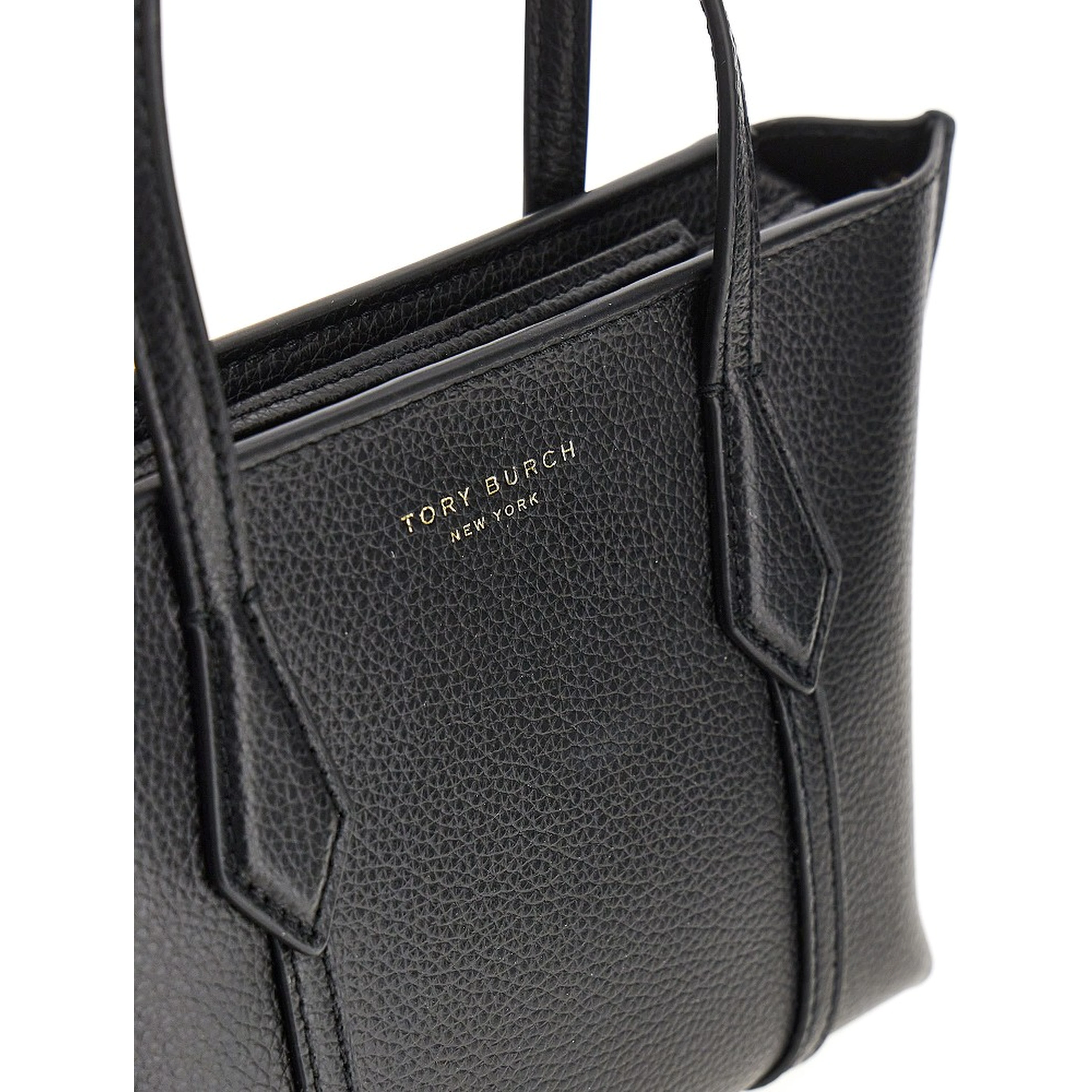 Grained leather 'Perry' mini shopping bag