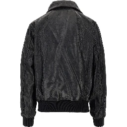 'Dracuflight' leather bomber jacket