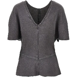 'Bela' crepe back satin top
