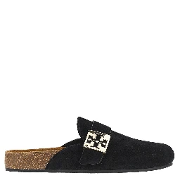'Mellow' suede leather mules