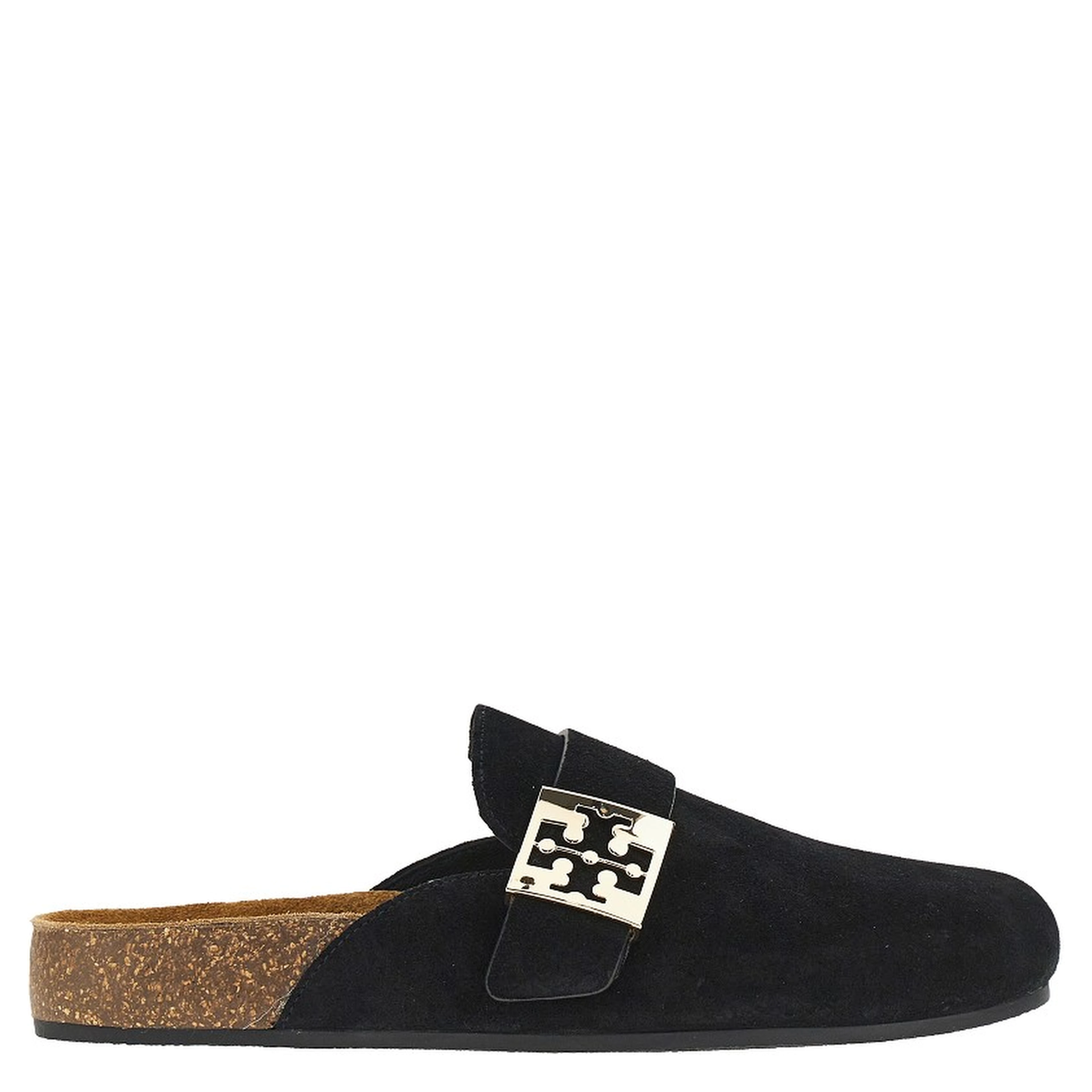 'Mellow' suede leather mules