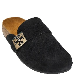 'Mellow' suede leather mules