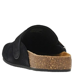 'Mellow' suede leather mules