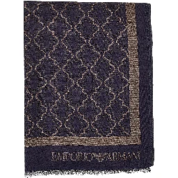 Viscose and modal scarf with jacquard motif