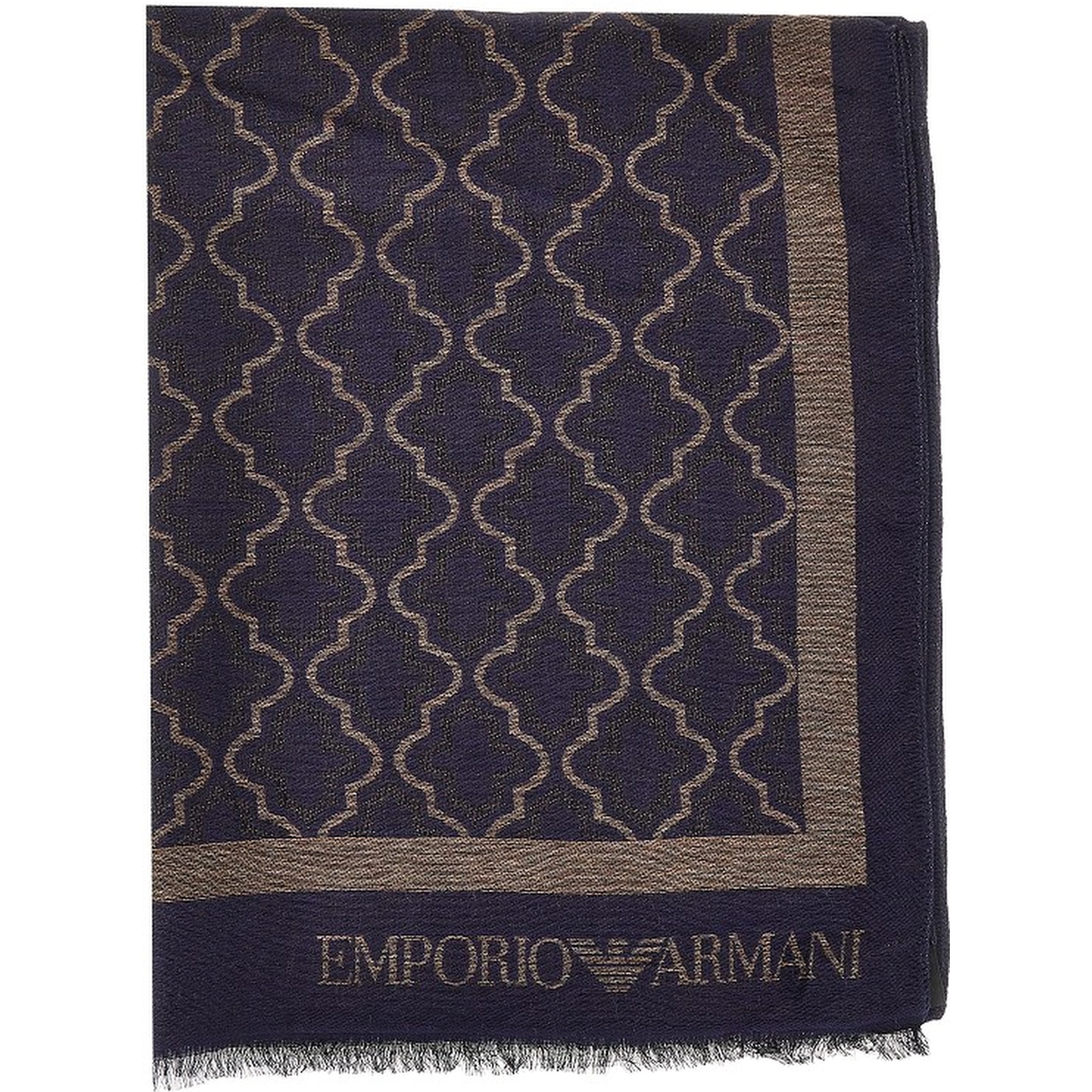 Viscose and modal scarf with jacquard motif