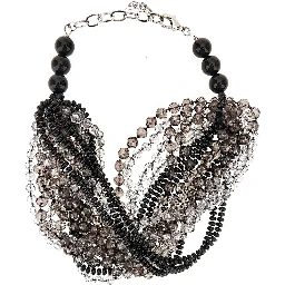 Faceted beads multi-strand necklace