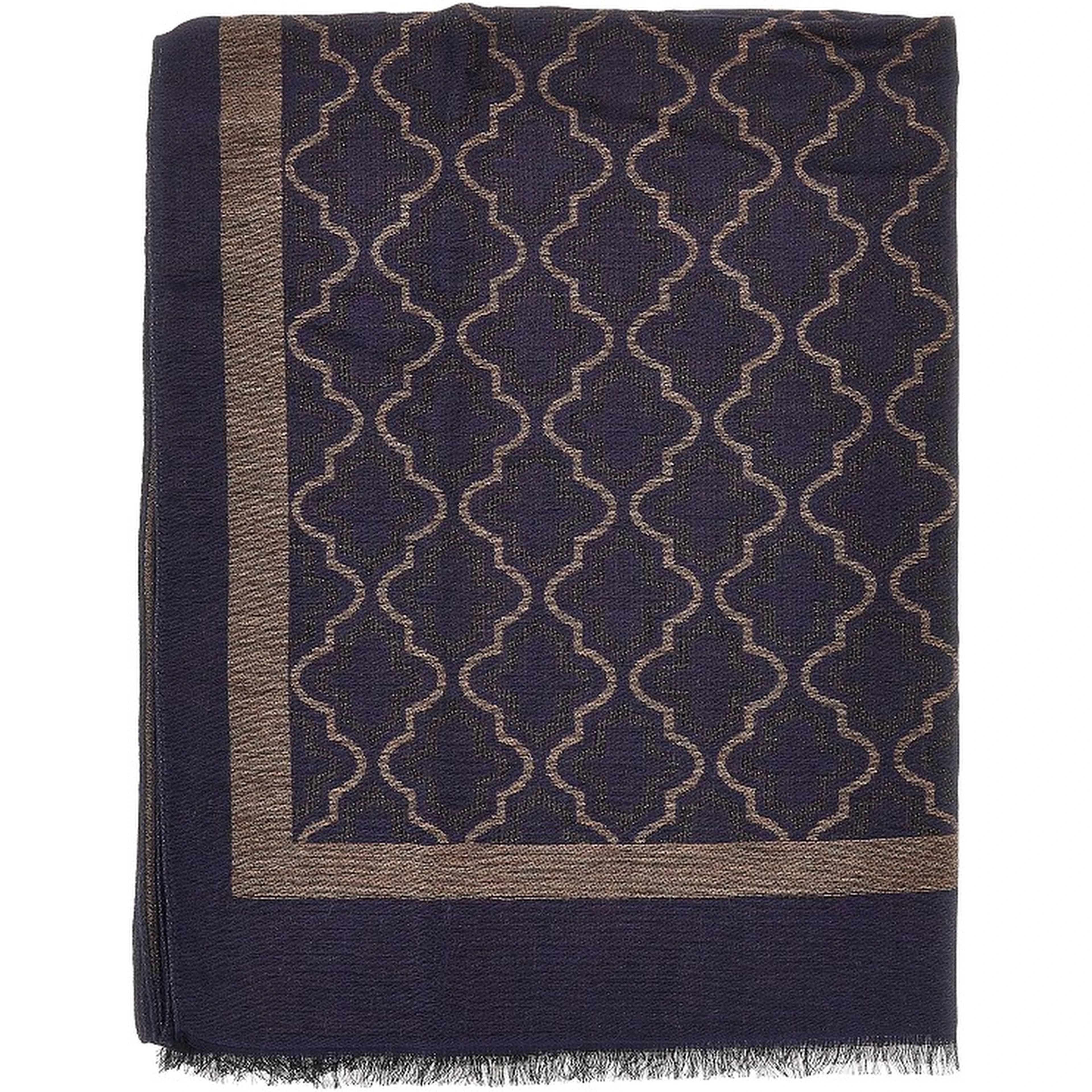 Viscose and modal scarf with jacquard motif