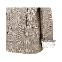 Collarless wool jacket