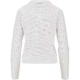 T Monogram pointelle knit cardigan