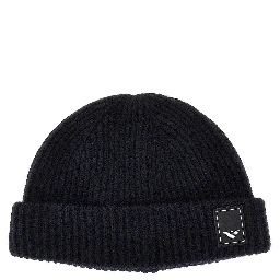 Wool and cashmere beanie hat