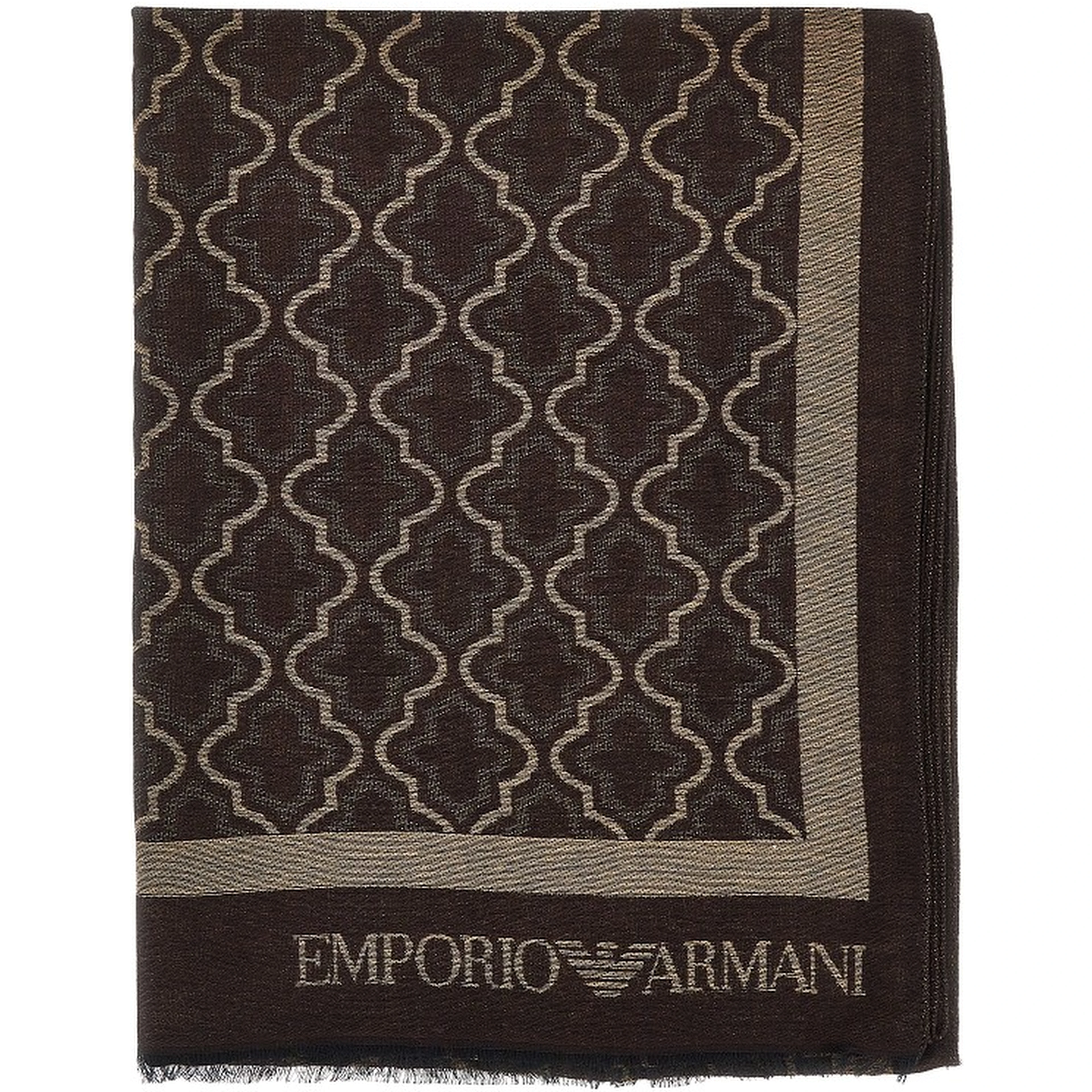 Viscose and modal scarf with jacquard motif