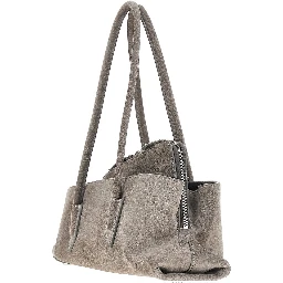 Suede leather small 'La Passeggiata' bag