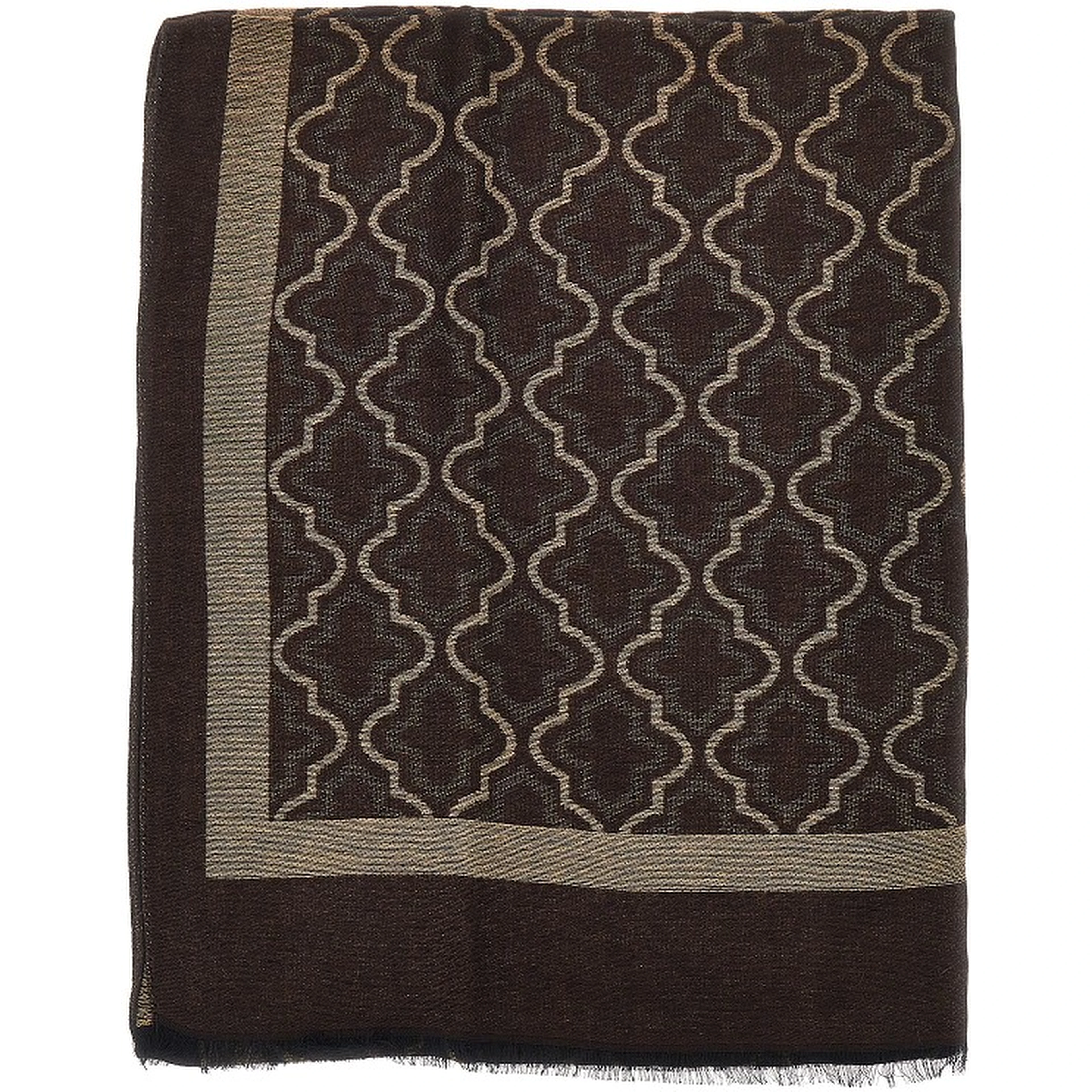 Viscose and modal scarf with jacquard motif