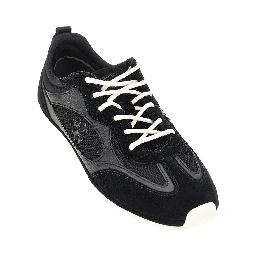 'Field' mesh and leather sneakers