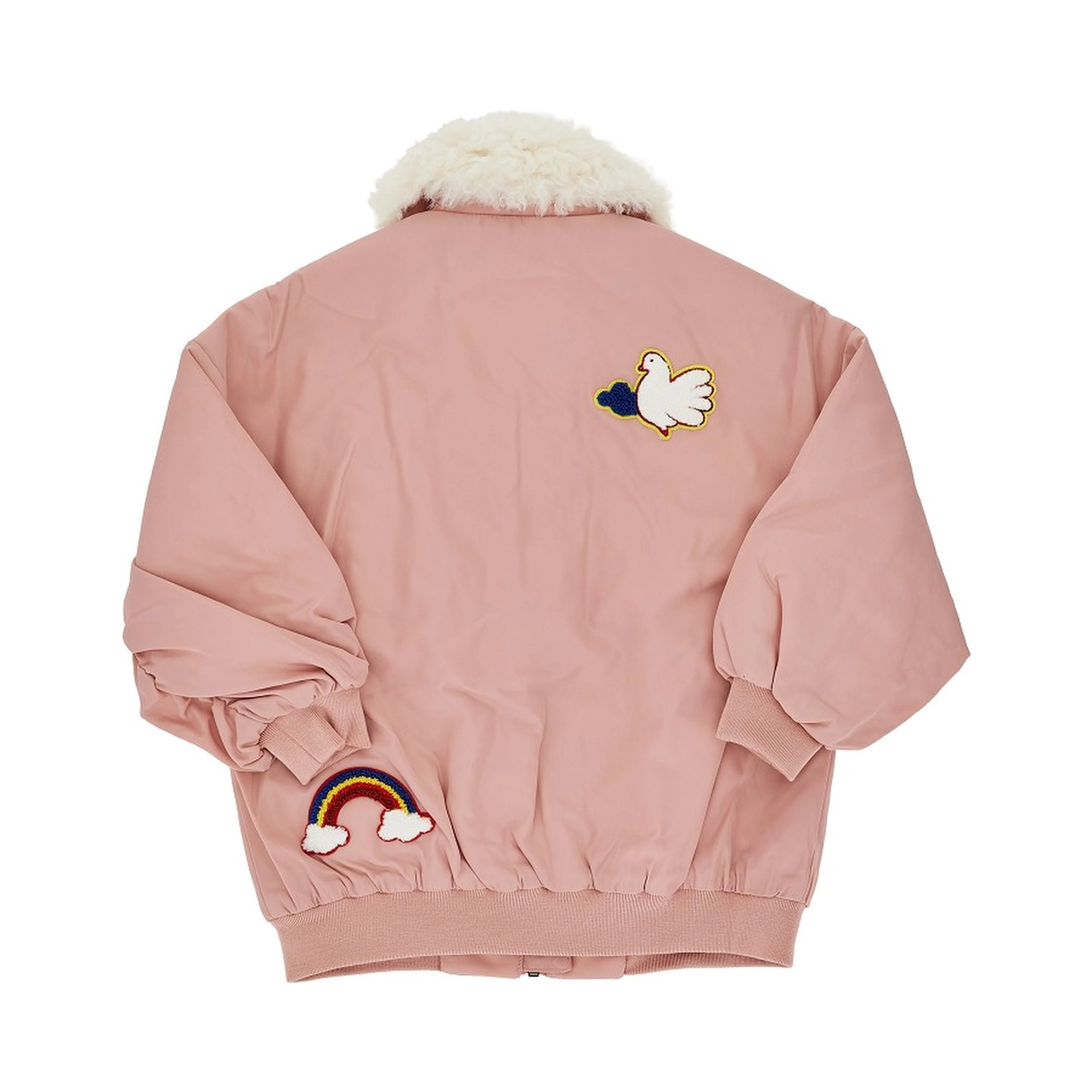 Technical twill bomber with terry patces